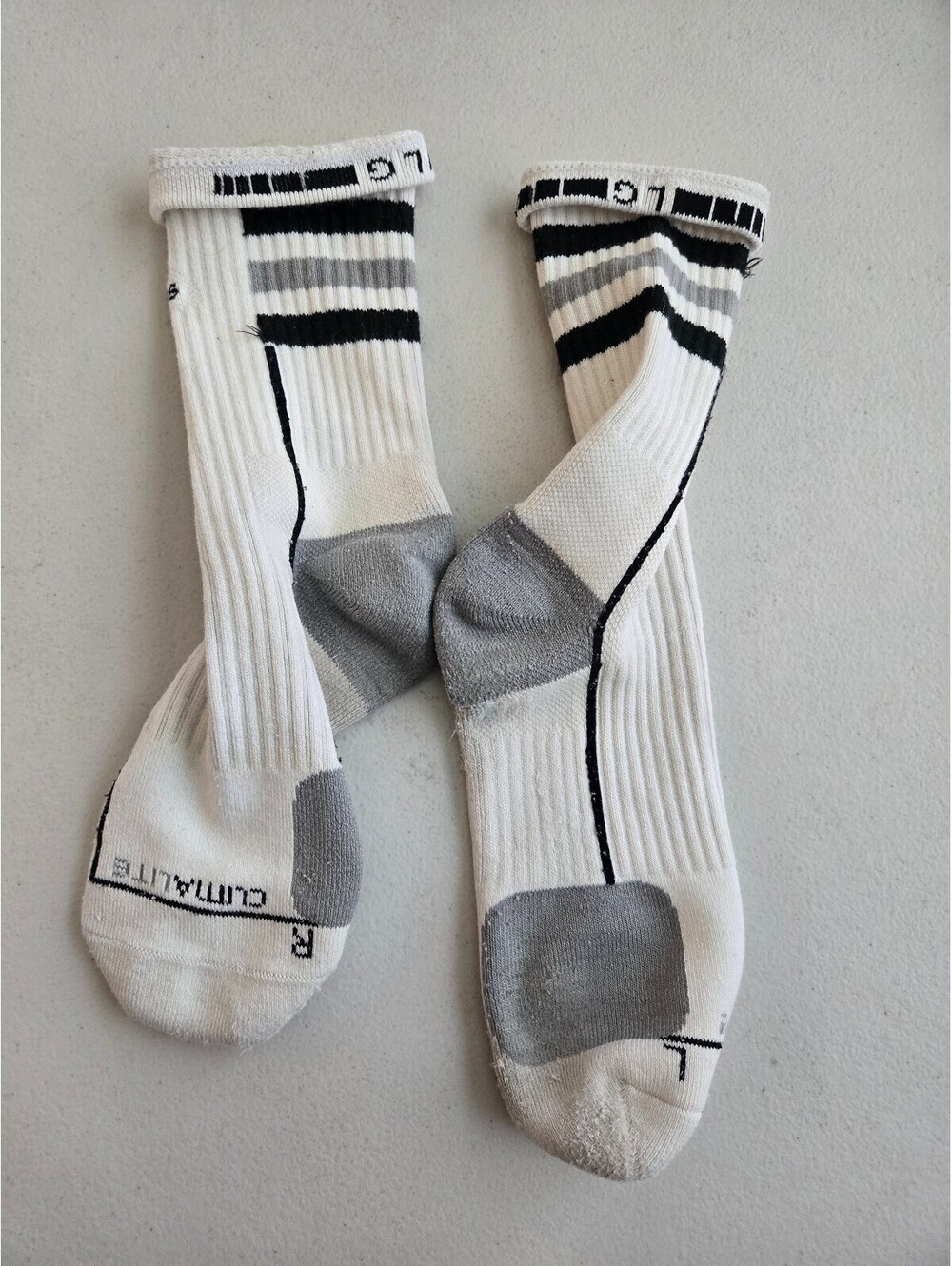 adidas Climacool Crew Socks White Gray Black Adult Large